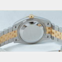 مملوكة مسبقًا ساعة يد نسائية رولكس ديتجاست 126233-0035 أوتوماتيكية ويمبلدون ذهب أصفر عيار 18 ستانلس ستيل 36 مم