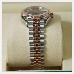 Pre Owned Rolex Datejust 279171-0011 Automatic Chocolate Diamond 18K Rose Gold Stainless Steel Women’s Wristwatch 28 mm