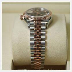 Pre Owned Rolex Datejust 279171-0011 Automatic Chocolate Diamond 18K Rose Gold Stainless Steel Women’s Wristwatch 28 mm