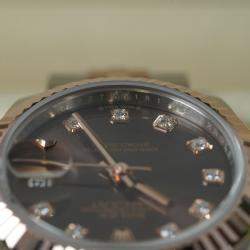 Pre Owned Rolex Datejust 279171-0011 Automatic Chocolate Diamond 18K Rose Gold Stainless Steel Women’s Wristwatch 28 mm