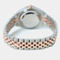 Pre Owned Rolex Datejust 279171-0011 Automatic Chocolate Diamond 18K Rose Gold Stainless Steel Women’s Wristwatch 28 mm