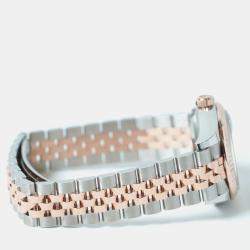 Pre Owned Rolex Datejust 279171-0011 Automatic Chocolate Diamond 18K Rose Gold Stainless Steel Women’s Wristwatch 28 mm