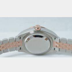 Pre Owned Rolex Datejust 279171-0011 Automatic Chocolate Diamond 18K Rose Gold Stainless Steel Women’s Wristwatch 28 mm