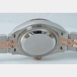 Pre Owned Rolex Datejust 279171-0011 Automatic Chocolate Diamond 18K Rose Gold Stainless Steel Women’s Wristwatch 28 mm