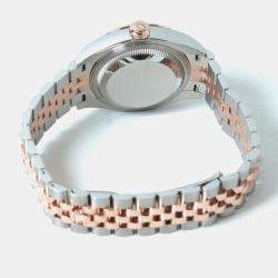 Pre Owned Rolex Datejust 279171-0011 Automatic Chocolate Diamond 18K Rose Gold Stainless Steel Women’s Wristwatch 28 mm