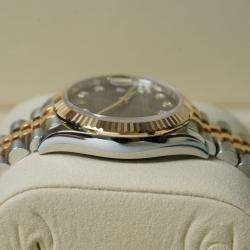 Pre Owned Rolex Datejust 278273-0022 Automatic Dark Grey Diamond 18K Yellow Gold Stainless Steel Women’s Wristwatch 31 mm