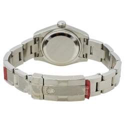 مملوكة مسبقًا Rolex Pink 18K White Gold Stainless Steel Diamonds Oyster Perpetual 176234 Women's Wristwatch 26 mm