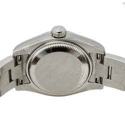 مملوكة مسبقًا Rolex Pink 18K White Gold Stainless Steel Diamonds Oyster Perpetual 176234 Women's Wristwatch 26 mm