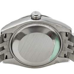 Pre Owned ساعة يد نسائية رولكس ديتجاست 31 178344 ألماس ستانلس ستيل وذهب أبيض عيار 18 رمادي 31 مم