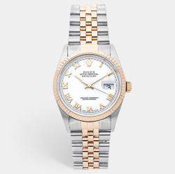 Rolex White 18K Rose Gold Stainless Steel Datejust 126231 Women's Wristwatch 36 mm