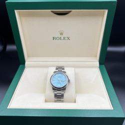 Pre Owned Rolex Tiffany Stainless Steel Oyster Perpetual 277200 Women's Wristwatch 31 mm