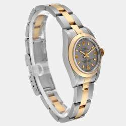 Rolex Oyster Perpetual Steel Yellow Gold Slate Dial Ladies Watch  24.0 mm