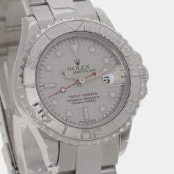 Rolex Silver Platinum Stainless Steel Yacht-Master 169622 Automatic Women's Wristwatch 29 mm