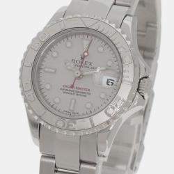 Rolex Silver Platinum Stainless Steel Yacht-Master 169622 Automatic Women's Wristwatch 29 mm