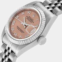 Rolex Datejust Salmon Dial Steel White Gold Ladies Watch 79174 26 mm