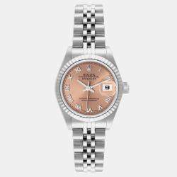 Rolex Datejust Salmon Dial Steel White Gold Ladies Watch 79174 26 mm