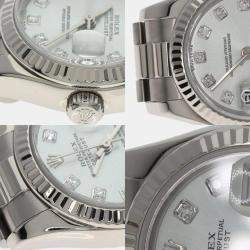 Rolex Ice Blue Diamond 18k White Gold Datejust 179179 Automatic Women's Wristwatch 26 mm