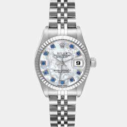 Rolex Datejust Steel White Gold MOP Diamond Dial Ladies Watch  26.0 mm