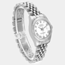 Rolex Datejust Steel White Gold White Roman Dial Ladies Watch 179174 26 mm