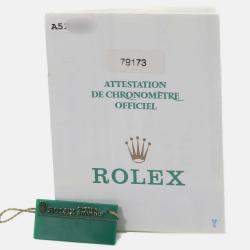 Rolex Datejust Steel Yellow Gold Blue Vignette Diamond Dial Watch 26.0 mm