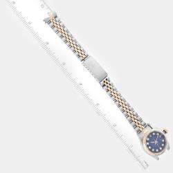 Rolex Datejust Steel Yellow Gold Blue Vignette Diamond Dial Ladies Watch 79173 26 mm