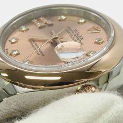 Rolex Pink 18k Rose Gold Stainless Steel Datejust 279161 Automatic Women's Wristwatch 28 mm