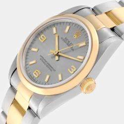 Rolex Midsize 31 Slate Dial Yellow Gold Steel Ladies Watch 67483