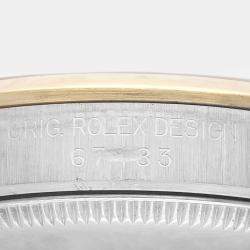 Rolex Midsize 31 Slate Dial Yellow Gold Steel Ladies Watch 67483