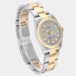 Rolex Midsize 31 Slate Dial Yellow Gold Steel Ladies Watch 67483