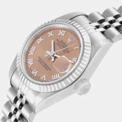 Rolex Datejust Steel White Gold Salmon Dial Ladies Watch 26 mm