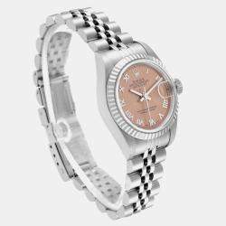 Rolex Datejust Steel White Gold Salmon Dial Ladies Watch 26 mm