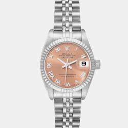 Rolex Datejust Steel White Gold Salmon Dial Ladies Watch 26 mm