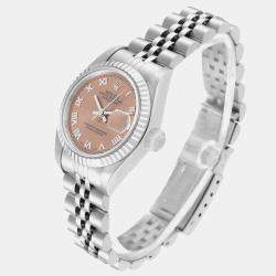 Rolex Datejust Steel White Gold Salmon Dial Ladies Watch 26 mm