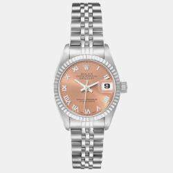 Rolex Datejust Steel White Gold Salmon Dial Ladies Watch 26 mm