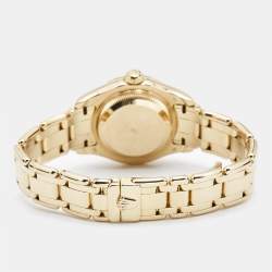 Pre Owned Rolex Mother Of Pearl Diamond 18K Yellow Gold Pearlmaster Datejust 69318 Women's Wristwatch 29 mm