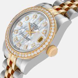 Rolex Datejust Steel Yellow Gold Mother of Pearl Diamond Ladies Watch 26.0 mm