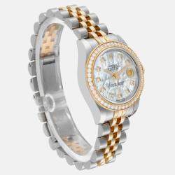 Rolex Datejust Steel Yellow Gold Mother of Pearl Diamond Ladies Watch 26.0 mm