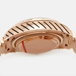 Pre Owned Rolex Chocolate Diamond 18K Everose Gold Datejust 279135RBR-001 Women's Wristwatch 28 mm