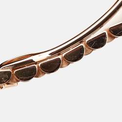 Pre Owned Rolex Chocolate Diamond 18K Everose Gold Datejust 279135RBR-001 Women's Wristwatch 28 mm