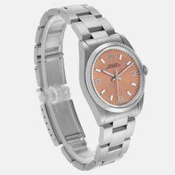 Rolex Oyster Perpetual Midsize Salmon Dial Steel Ladies Watch 31.0 mm