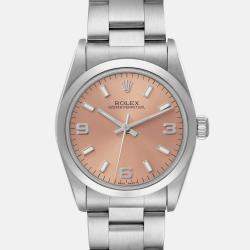 Rolex Oyster Perpetual Midsize Salmon Dial Steel Ladies Watch 31.0 mm