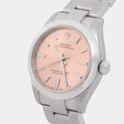 Pre Owned Rolex Pink Oystersteel Oyster Perpetual M277200-0004 Women's Wristwatch 31 mm