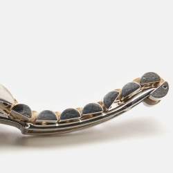 Pre Owned Rolex Silver DIamond 18K Yellow Gold Oystersteel Datejust M178273-0015 Women's Wristwatch 31 mm