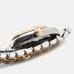 Pre Owned Rolex Silver DIamond 18K Yellow Gold Oystersteel Datejust M178273-0015 Women's Wristwatch 31 mm