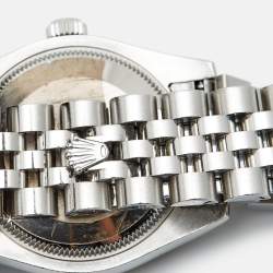 Rolex Black 18K White Gold Oystersteel Datejust 178274 Women's Wristwatch 31 mm