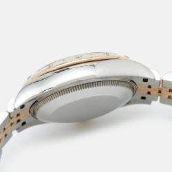 Pre Owned Rolex Chocolate Diamond 18K Everose Gold Oystersteel Datejust 278341RBR-003 Women's Wristwatch 31 mm