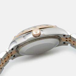 Pre Owned Rolex Chocolate Diamond 18K Everose Gold Oystersteel Datejust 278341RBR-003 Women's Wristwatch 31 mm