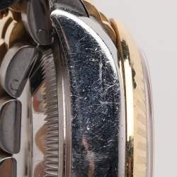 Pre Owned Rolex Silver 18k Yellow Gold Oyster Perpetual Datejust M279173-0005 Women's Wristwatch 28 mm