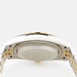 Rolex Champagne Diamond 18k Yellow Gold Stainless Steel 126283RBR Women's Wristwatch 36 mm