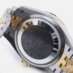 Rolex Champagne Diamond 18k Yellow Gold Stainless Steel 126283RBR Women's Wristwatch 36 mm